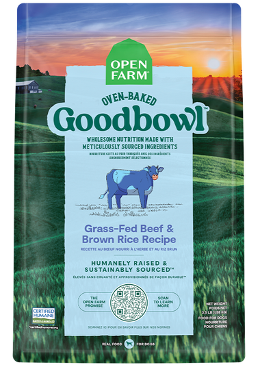 Goodbowl™ Grass-Fed Beef & Brown Rice Dog Kibble